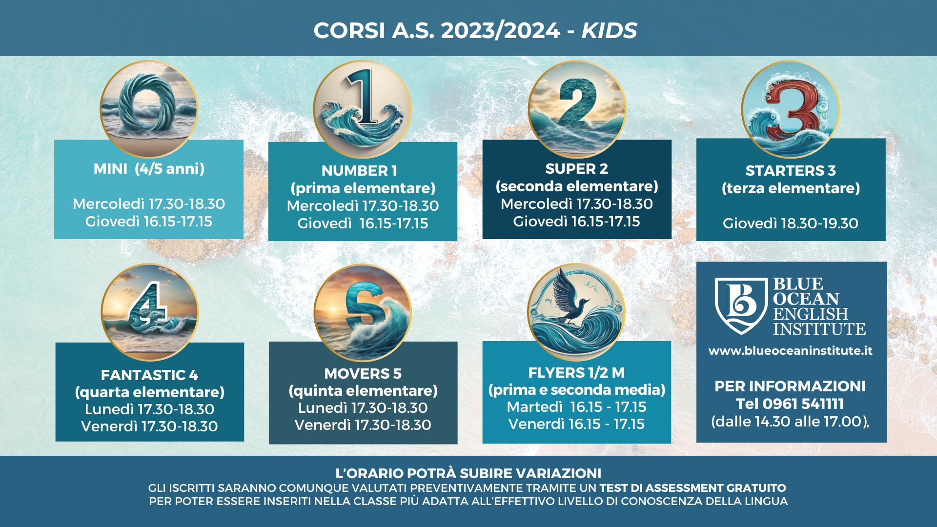 Corsi Kids Blue Ocean English Institute Catanzaro